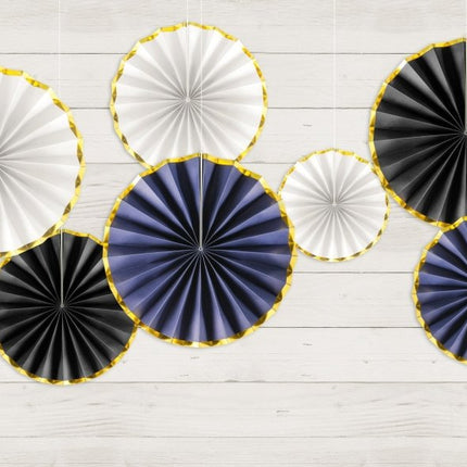 Papieren Waaiers Wit Set 23 - 40cm 3 delig van Partydeco koop je bij Partywinkel