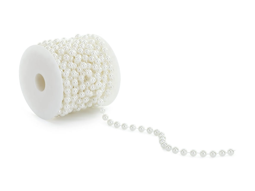 Parelmoeren Lint Wit 10m van Partydeco koop je bij Partywinkel