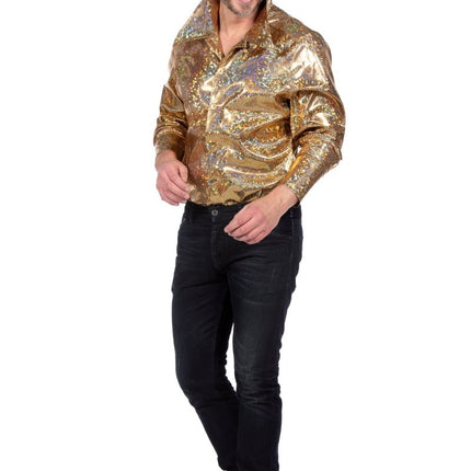 Gouden Blouse Heren Disco van Wilbers & Wilbers koop je bij Partywinkel