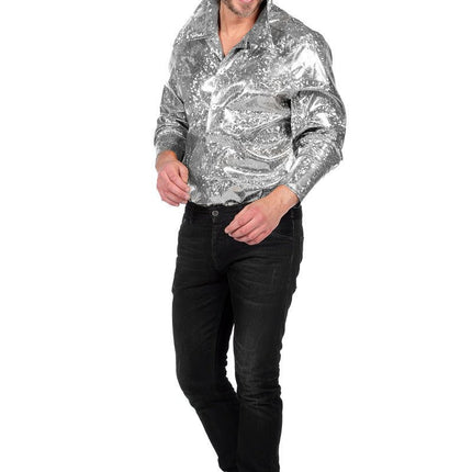 Zilveren Blouse Heren Disco van Wilbers & Wilbers koop je bij Partywinkel
