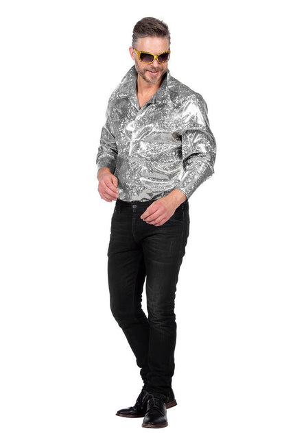 Zilveren Blouse Heren Disco van Wilbers & Wilbers koop je bij Partywinkel