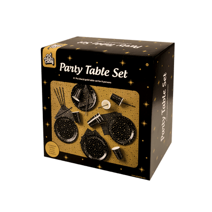 Party Tafelset Zwart Goud 41 delig van Paper Dreams koop je bij Partywinkel