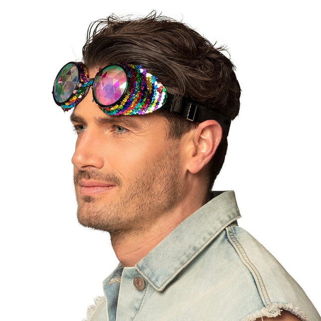 Partybril Mirage Regenboog 18cm van Boland koop je bij Partywinkel