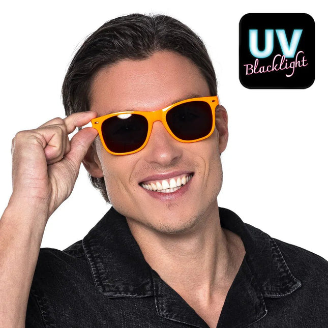 Partybril Pop neonoranje UV van Boland koop je bij Partywinkel
