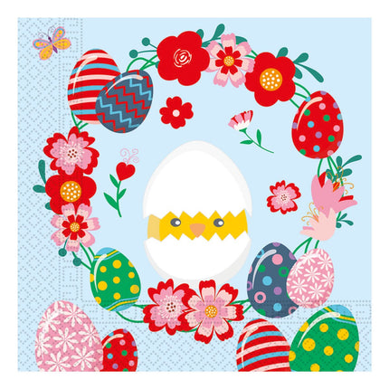 Pasen Servetten Kuiken 33cm 20st van Procos koop je bij Partywinkel