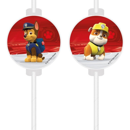 Paw Patrol Papieren Rietjes Versiering 4st van Procos koop je bij Partywinkel