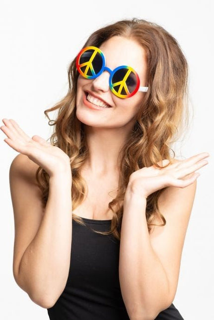 Peace Bril van Partychimp koop je bij Partywinkel