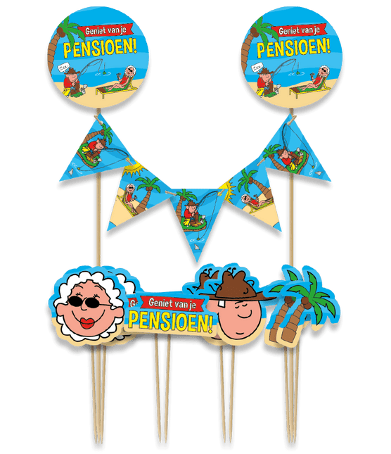 Pensioen Taarttopper 30cm van Paper Dreams koop je bij Partywinkel