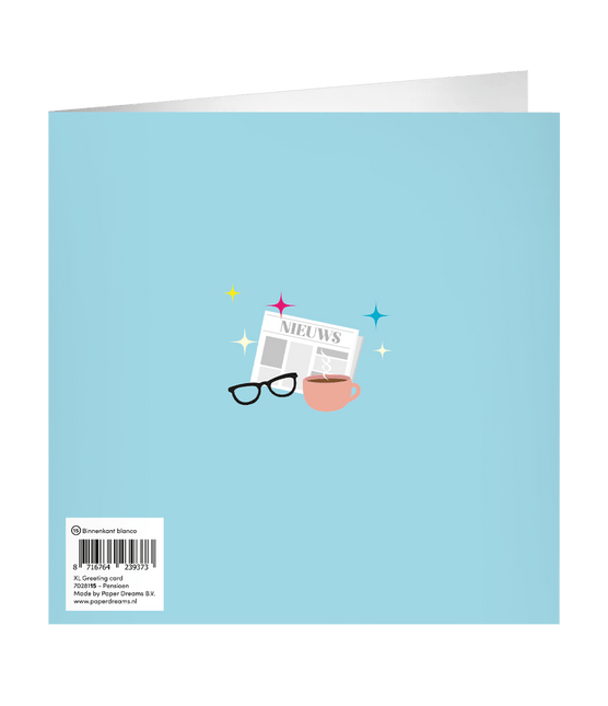Pensioen Wenskaart 23cm van Paper Dreams koop je bij Partywinkel