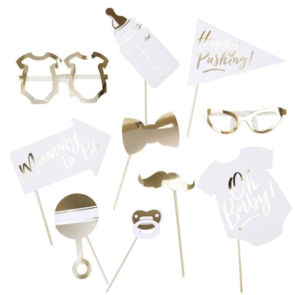 Photobooth Props Baby Shower 10st van Ginger Ray koop je bij Partywinkel