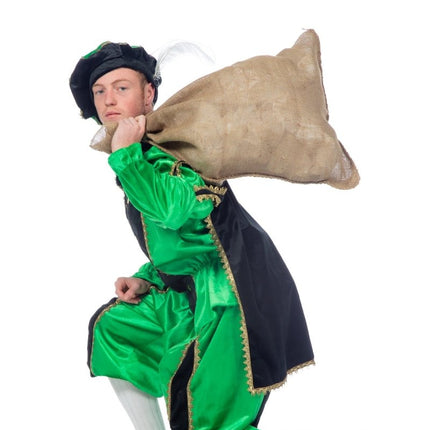 Pietenpak Groen Fluweel van Wilbers & Wilbers koop je bij Partywinkel