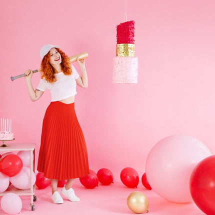 Lippenstift Pinata 54cm van Partydeco koop je bij Partywinkel