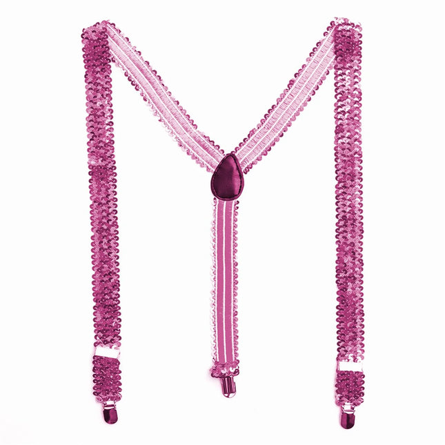 Neon-paljettihousunauhat 2,5 cm