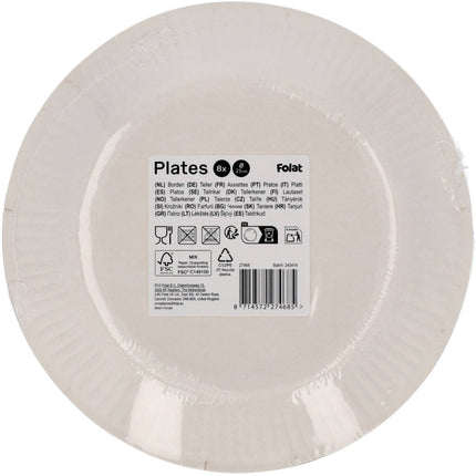 Piraat Borden 23cm 8st van Folat koop je bij Partywinkel