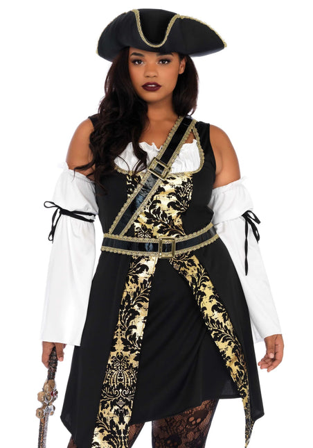 Piraat Jurk Zwart Wit Dames Black Sea Leg Avenue van Leg Avenue koop je bij Partywinkel