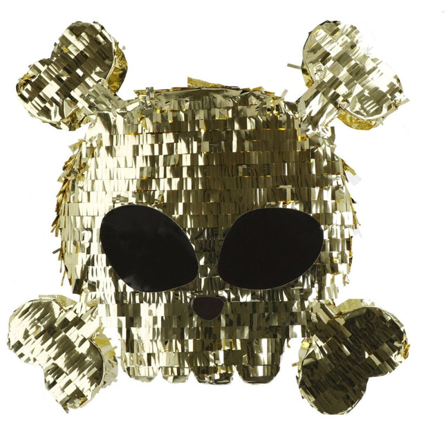Piraat Pinata Goud Schedel 50cm van Folat koop je bij Partywinkel