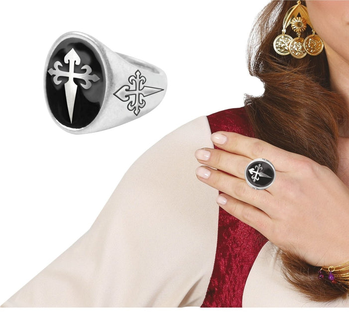 Piraat Ring Kruis van Fiestas Guirca koop je bij Partywinkel