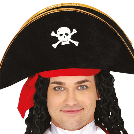 Piraathoed Zwart Rood van Fiestas Guirca koop je bij Partywinkel