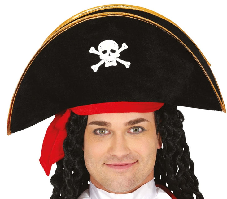 Piraathoed Zwart Rood van Fiestas Guirca koop je bij Partywinkel