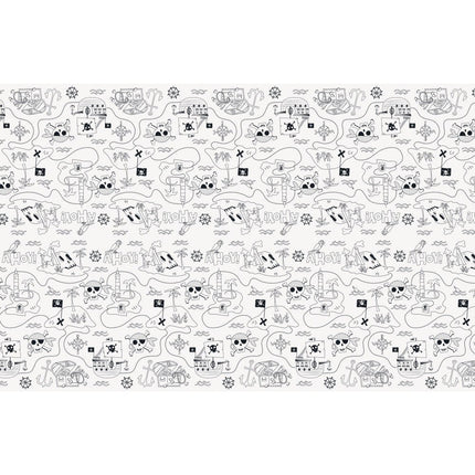 Piraten Tafelkleed Kleurplaat 2,13m van Unique koop je bij Partywinkel