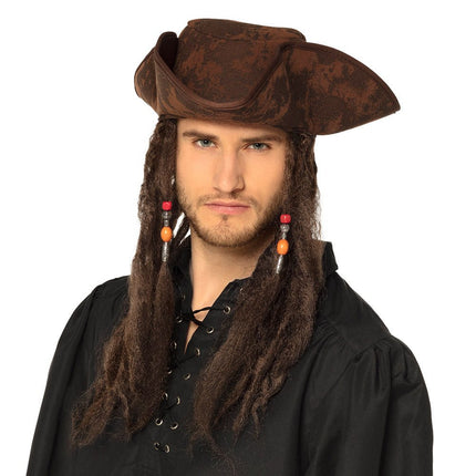 Piratenhoed met Dreadlocks van Boland koop je bij Partywinkel