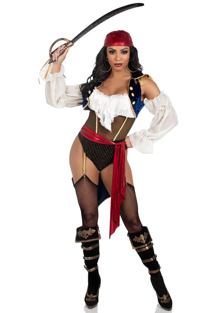Piratenpak Dames Bodysuit Leg Avenue van Leg Avenue koop je bij Partywinkel