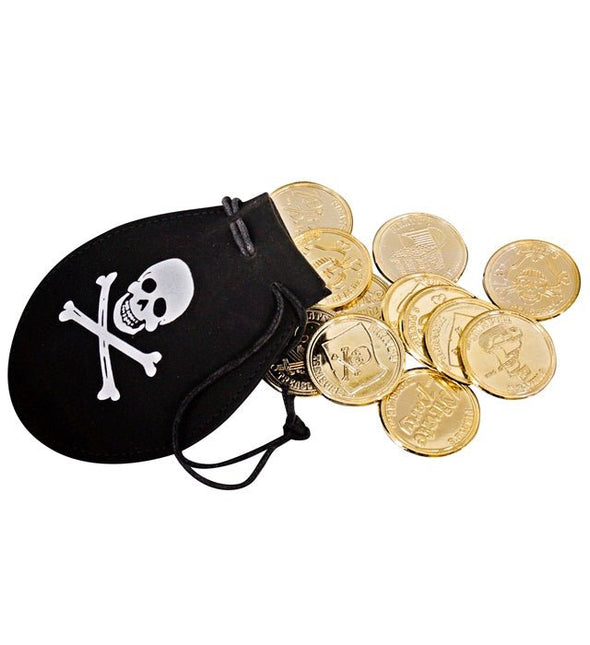 Piratentasje Met 12 Gouden Munten van Widmann koop je bij Partywinkel