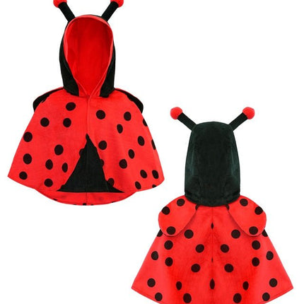 Pluche Poncho Met Muts Lieveheersbeestje van Widmann koop je bij Partywinkel