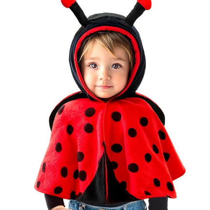 Pluche Poncho Met Muts Lieveheersbeestje van Widmann koop je bij Partywinkel