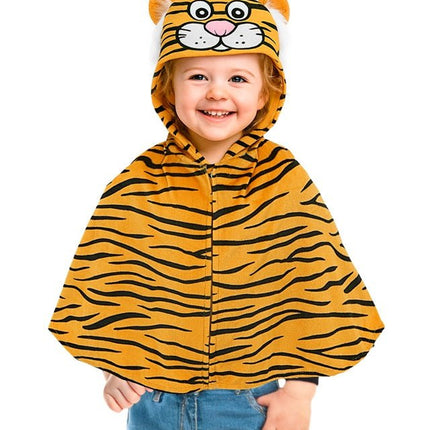 Pluche Poncho Met Muts Tijger van Widmann koop je bij Partywinkel