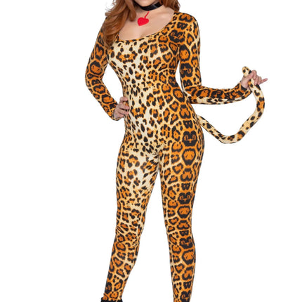 Poema Catsuit Oranje Dames Leg Avenue van Leg Avenue koop je bij Partywinkel