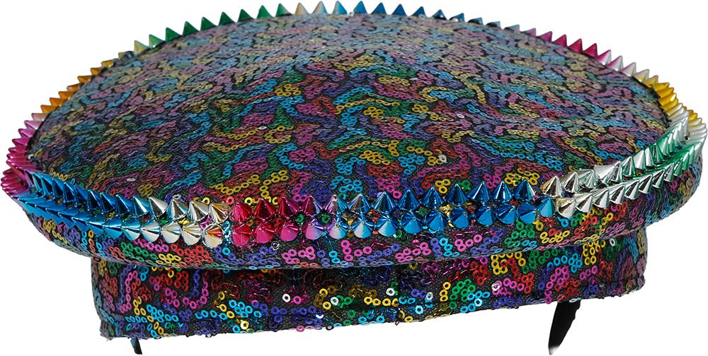 Police multicolor hat with studs, adult van Fiestas Guirca koop je bij Partywinkel