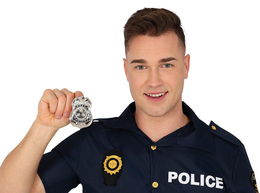 Politie Badge 7cm van Fiestas Guirca koop je bij Partywinkel