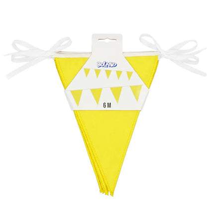 Polyester vlaggenlijn geel (26 x 18 cm)(6 m) van Boland koop je bij Partywinkel