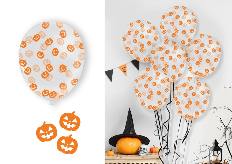 Pompoen Confetti Ballon 10st van Fiestas Guirca koop je bij Partywinkel