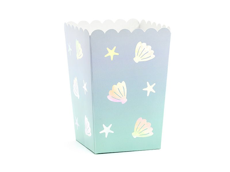 Popcorn Bakjes Zeemeermin 12,5cm 6st van Partydeco koop je bij Partywinkel