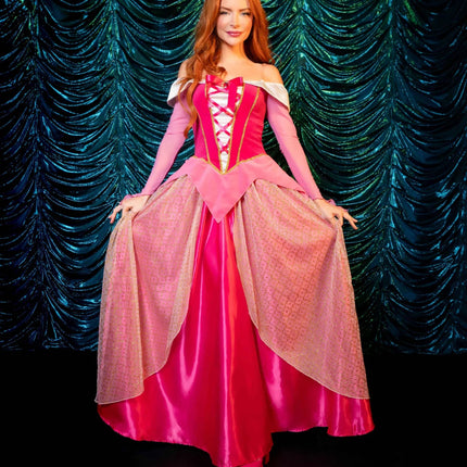 Prinses Aurora Jurk Roze Dames Leg Avenue van Leg Avenue koop je bij Partywinkel