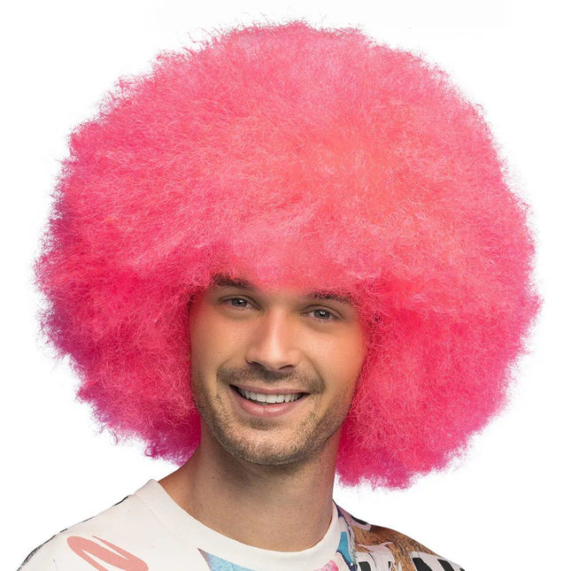 Pruik Sugar neonroze UV van Boland koop je bij Partywinkel