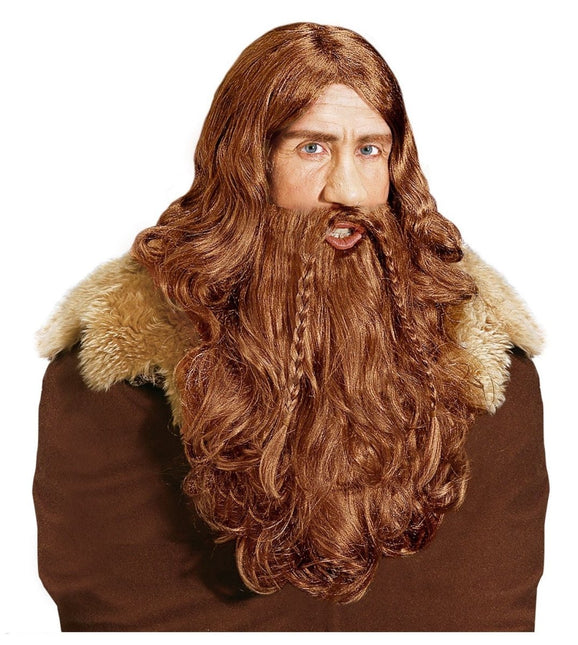 Pruik Viking Met Baard En Snor van Widmann koop je bij Partywinkel