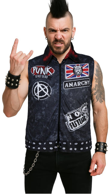 Punk Vest Zwart van Fiestas Guirca koop je bij Partywinkel