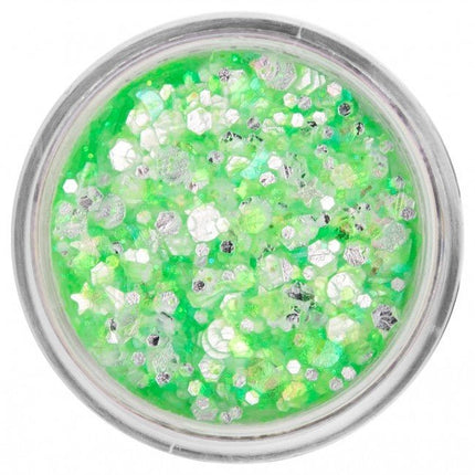PXP Pressed Chunky Glitter Creme Neon Emerald Candy 10ml van PXP Professional Colours koop je bij Partywinkel