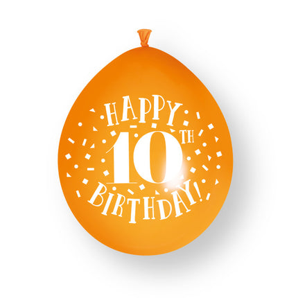 10kpl Hyvää 10-vuotissyntymäpäivää 23cm lateksi ilmapallot
