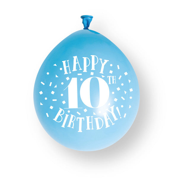 10kpl Hyvää 10-vuotissyntymäpäivää 23cm lateksi ilmapallot