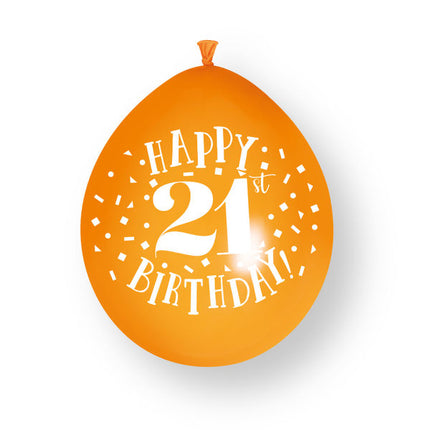 10ct Happy 21st Birthday 23 cm:n lateksipallot