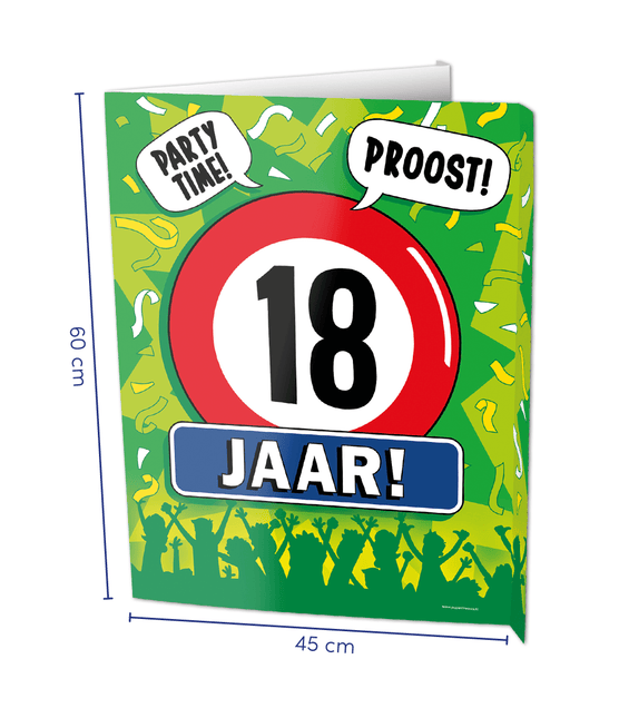 Raambord 18 jaar 60cm van Paper Dreams koop je bij Partywinkel