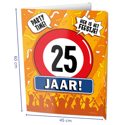 Raambord 25 jaar 60cm van Paper Dreams koop je bij Partywinkel