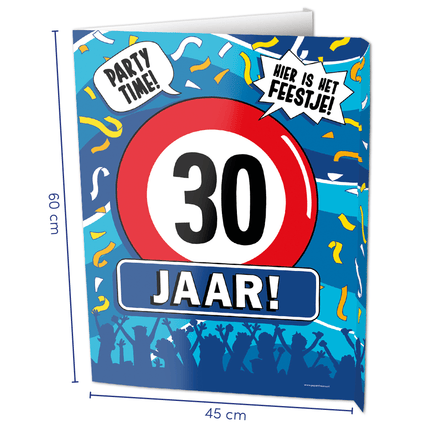 Raambord 30 jaar 60cm van Paper Dreams koop je bij Partywinkel