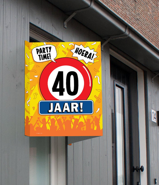 Raambord 40 jaar 60cm van Paper Dreams koop je bij Partywinkel