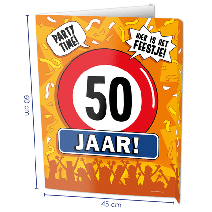 Raambord 50 jaar 60cm van Paper Dreams koop je bij Partywinkel