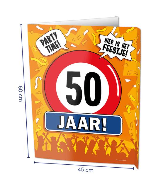 Raambord 50 jaar 60cm van Paper Dreams koop je bij Partywinkel